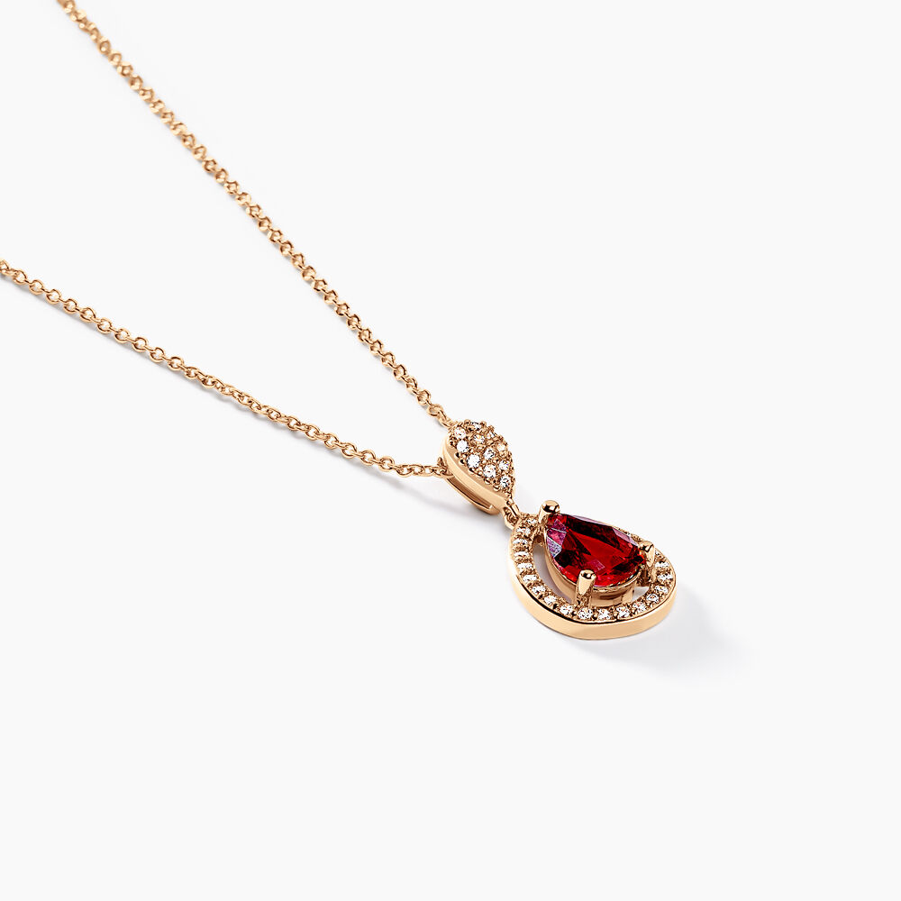 Collier Brigita Plaqué Or Pierre De Synthese Et Oxyde De Zirconium - Colliers avec pierres Femme | Marc Orian