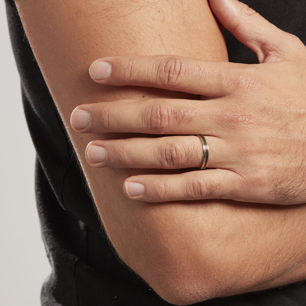 Alliance Camille Ruban Plat Or Jaune - Alliances duo Unisex | Marc Orian