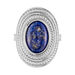 Bague Takara Argent Blanc Lapis Lazuli - Bagues de promesse Femme | Marc Orian