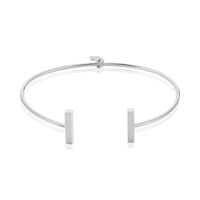 Bracelet Jonc Tullia Argent Blanc
