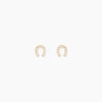 Boucles D'Oreilles Puces Bartholomaus Or Jaune Oxyde De Zirconium - Puces Femme | Marc Orian