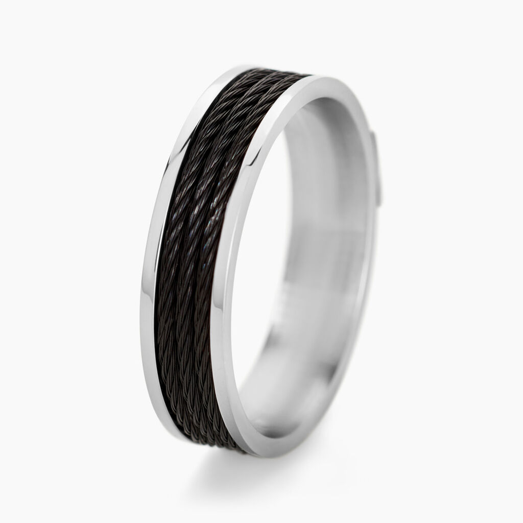 Bague Gaetane Acier Blanc - Bagues Homme | Marc Orian