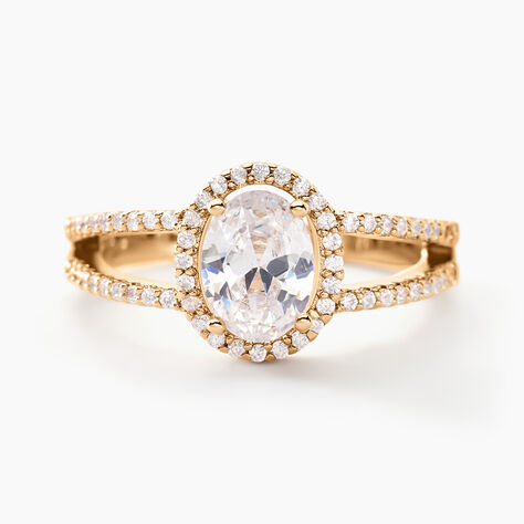 Bague Myriama Plaqué Or Jaune Oxyde De Zirconium - Solitaires Femme | Marc Orian