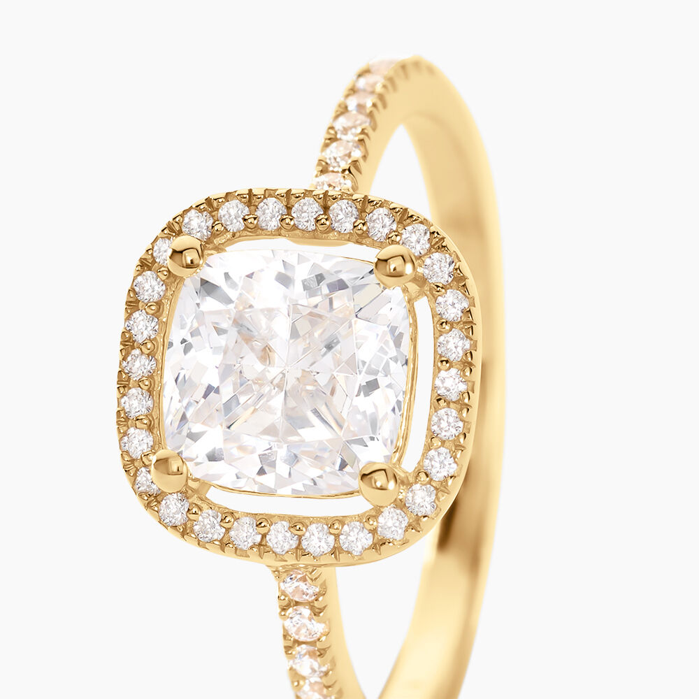 Bague Or Jaune Adrienne Oxydes De Zirconium - Solitaires Femme | Marc Orian