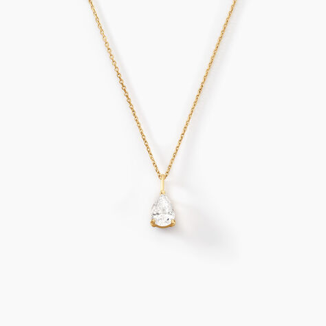 Collier Goutte Or Jaune Oxyde De Zirconium - Colliers avec pierres Femme | Marc Orian