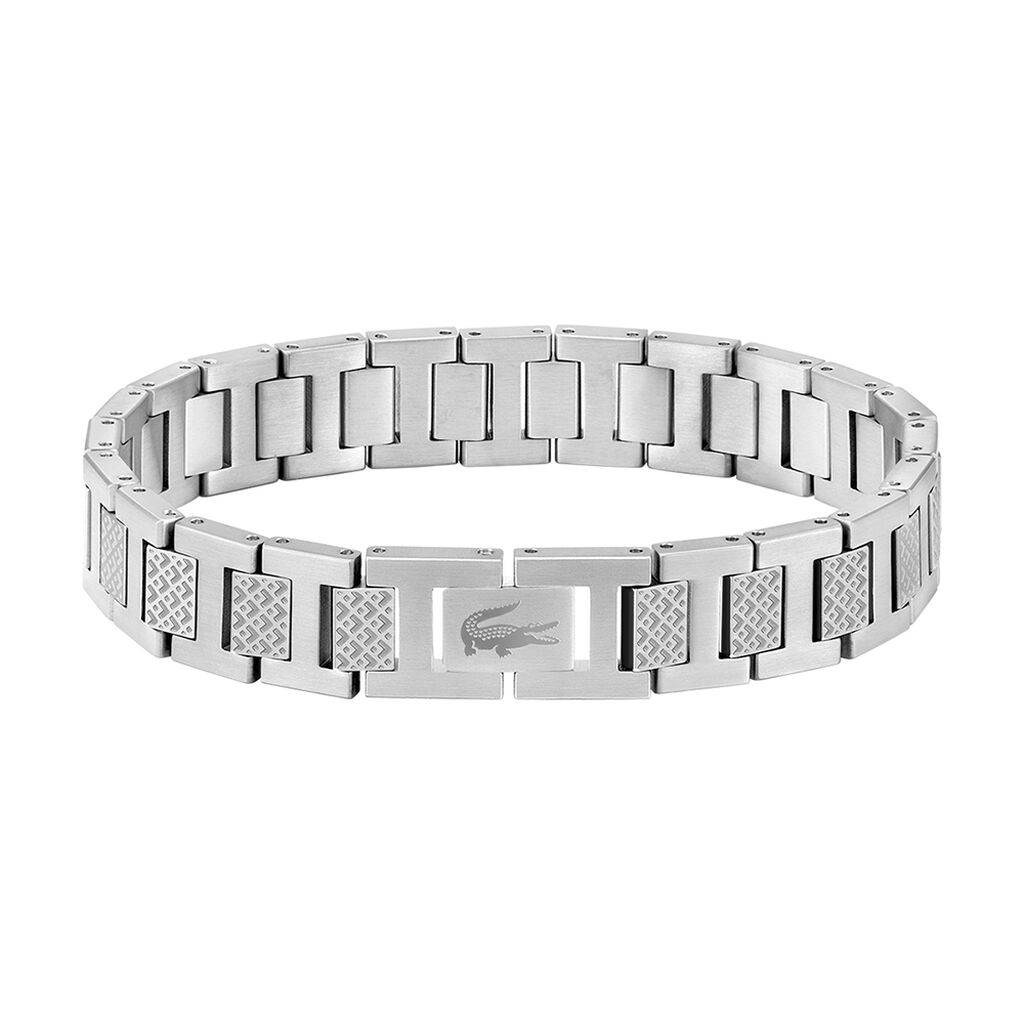 Bracelet Lacoste Metropole Acier Blanc - Bracelets cha&icirc;nes Homme | Marc Orian