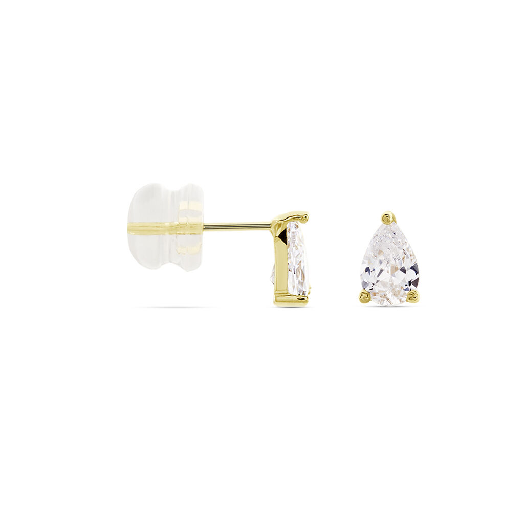 Boucles D'oreilles Puces Tierra Or Jaune Oxyde De Zirconium - Clous d'oreilles Femme | Marc Orian