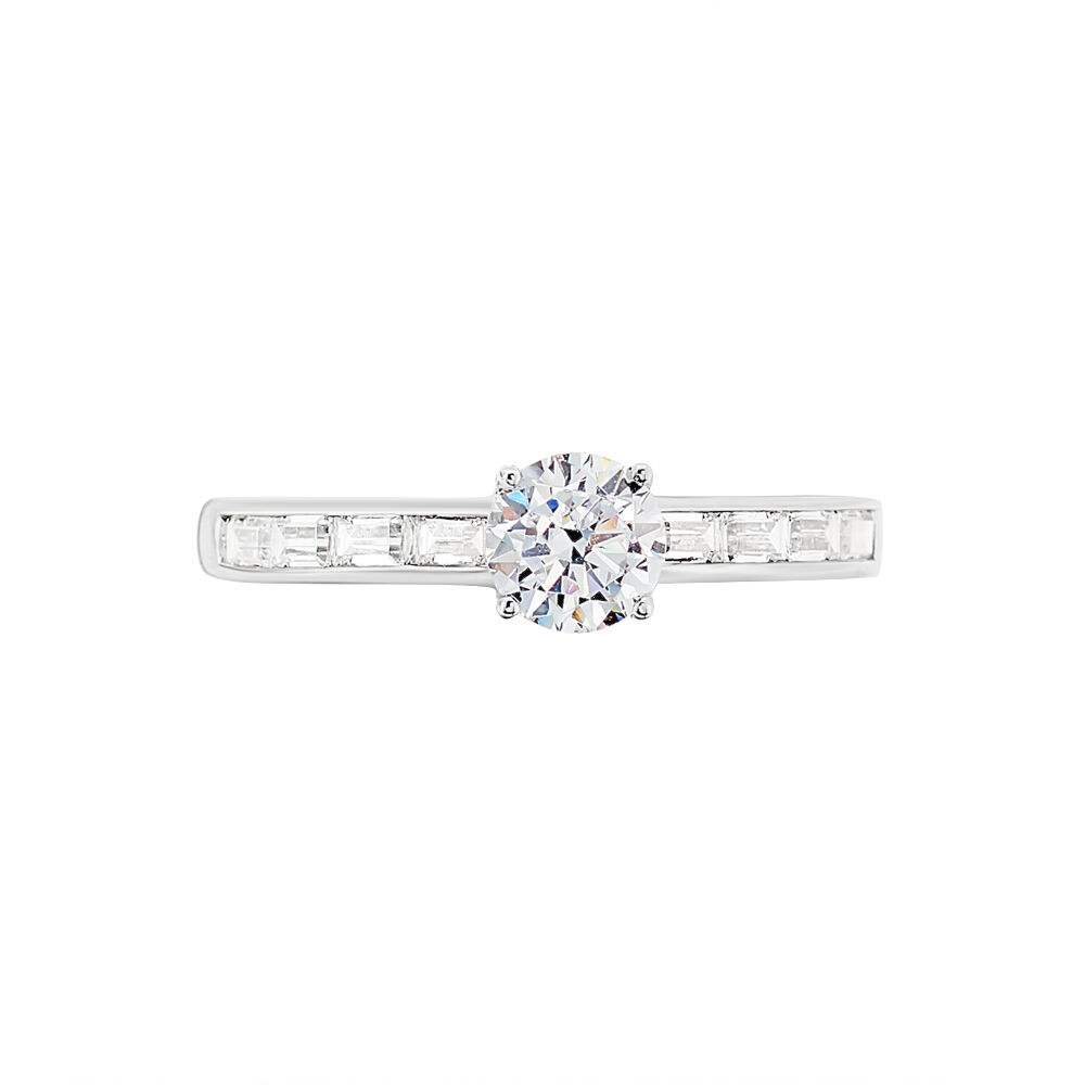 Bague Solitaire Babeth Or Blanc Oxyde De Zirconium - Solitaires Femme | Marc Orian