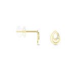 Boucles D'oreilles Puces Helie Goutte Or Jaune Oxyde De Zirconium - Puces Femme | Marc Orian