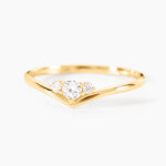 Bague Laurentius Or Jaune Diamant Synth&eacute;tique - Solitaires Femme | Marc Orian