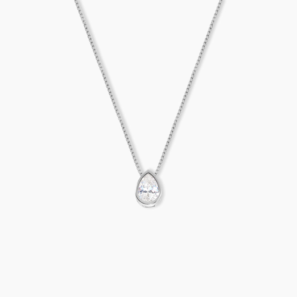 Collier Cherice Argent Blanc Oxyde De Zirconium - Colliers avec pierres Femme | Marc Orian