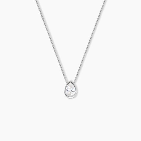 Collier Cherice Argent Blanc Oxyde De Zirconium - Colliers avec pierres Femme | Marc Orian