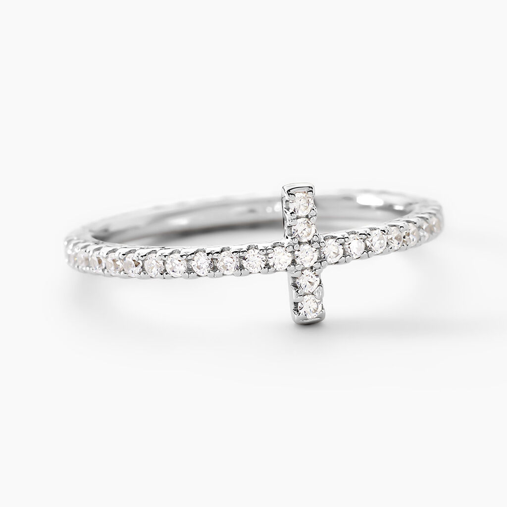 Bague Biche Argent Blanc Oxyde De Zirconium - Bagues avec pierre Femme | Marc Orian
