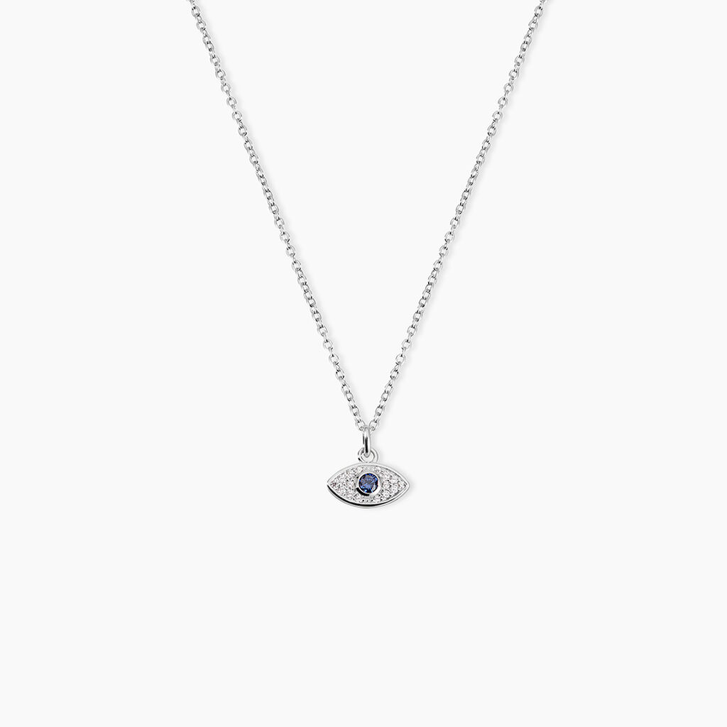 Collier Josue Argent Blanc Oxyde De Zirconium - Colliers avec pierres Femme | Marc Orian