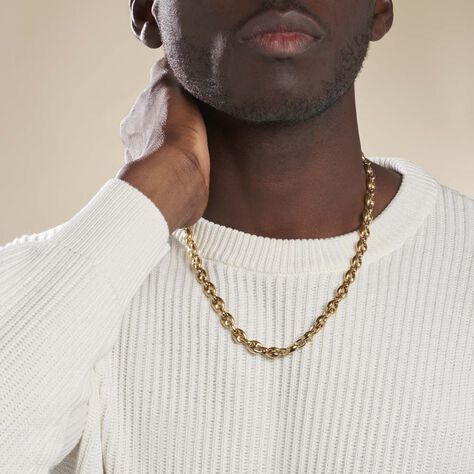 Collier Phebus Him Classique Acier Jaune - Colliers Homme | Marc Orian