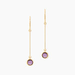 Boucles D'oreilles Pendantes Arenale Or Jaune Amethyste - Pendantes Femme | Marc Orian