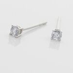 Boucles D'oreilles Puces Aphrodite Or Blanc Diamant - Puces Famille | Marc Orian