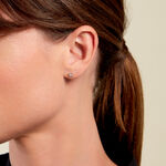 Boucles D'oreilles Puces Confucius Or Jaune Diamant - Puces Femme | Marc Orian