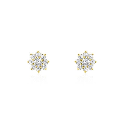 Boucles D'oreilles Or Jaune Eleanor Oxydes - Pendantes Femme | Marc Orian