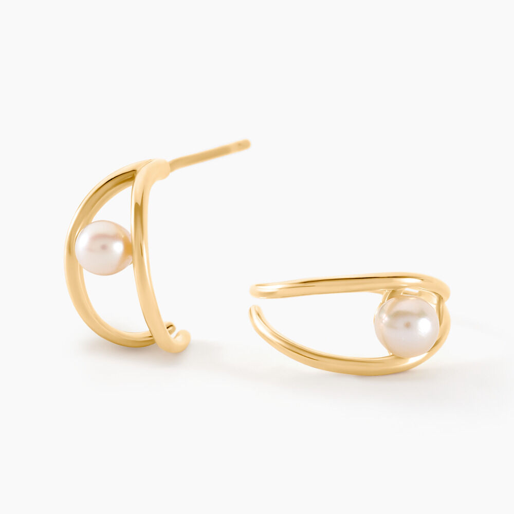 Cr&eacute;oles Alton Or Jaune Perle De Culture - Cr&eacute;oles Femme | Marc Orian