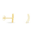 Boucles D'oreilles Puces Delia Or Jaune Oxyde De Zirconium - Puces Femme | Marc Orian