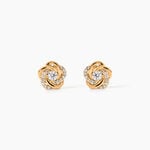 Boucles D'Oreilles Puces Moisette Plaqu&eacute; Or Jaune Oxyde De Zirconium - Puces Femme | Marc Orian