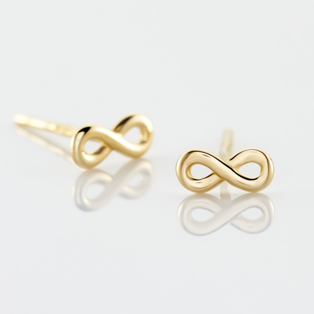 Boucles D'oreilles Puces Annie-francoise Infini Or Jaune - Puces Femme | Marc Orian