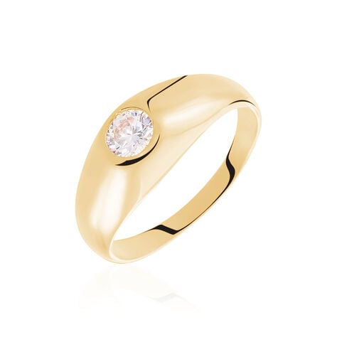 Bague Posie Plaqué Or Jaune Oxyde De Zirconium - Solitaires Femme | Marc Orian