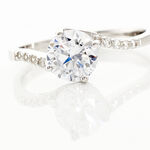 Bague Solitaire Maelane Argent Blanc Oxyde De Zirconium - Bijoux fantaisie Femme | Marc Orian