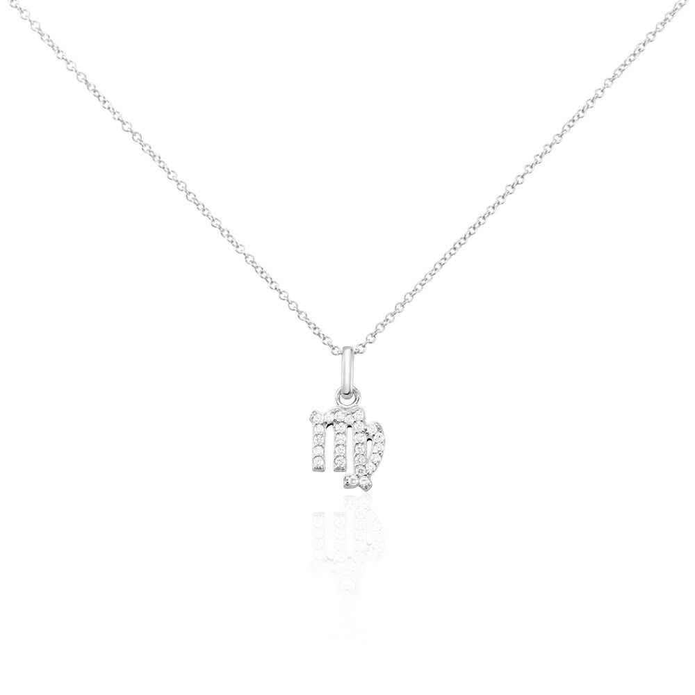 Collier Astra Argent Blanc Oxyde De Zirconium - Colliers avec pierres Femme | Marc Orian