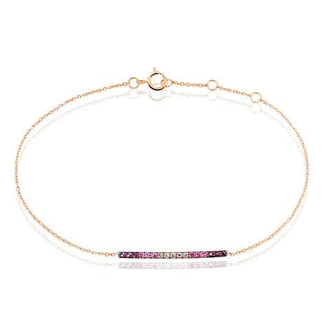 Bracelet Or Rose Saphir Diamant - Bracelets chaînes Femme | Marc Orian
