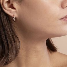 Créoles Flexibles Argent Rose - Boucles d'oreilles Créoles Femme | Marc Orian