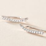 Bijoux D'oreilles Grimpants Gracelle Argent Blanc Oxyde De Zirconium - Piercings d'oreilles Femme | Marc Orian
