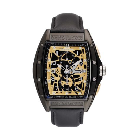 Montre Montignac Tonneau Doré - Montres étanches Homme | Marc Orian