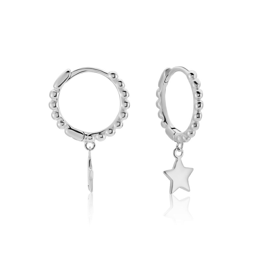 Créoles Taara Argent Blanc - Créoles Femme | Marc Orian