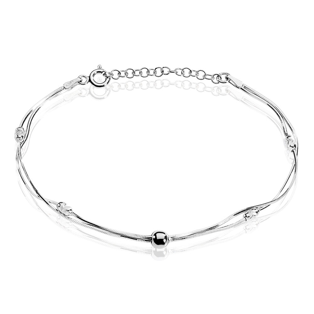 Bracelet Linda Argent Blanc - Bracelets chaînes Femme | Marc Orian