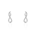Boucles D'oreilles Puces Samy Or Blanc Diamant - Puces Femme | Marc Orian