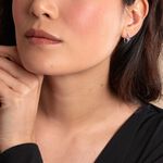 Creoles Argent Blanc Blossom Bash Oxyde De Zirconium - Cr&eacute;oles Femme | Marc Orian