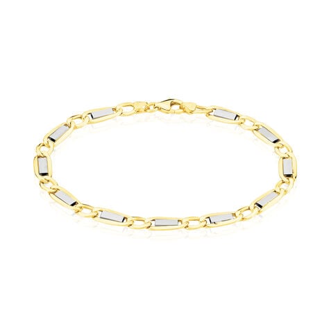 Bracelet Danae Plaquette Or Bicolore - Bracelets mailles Homme | Marc Orian