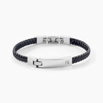 Bracelet Phebus Him Casual Acier Blanc Diamant - Bracelets cuir Homme | Marc Orian