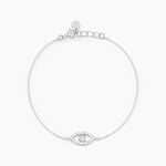 Bracelet L&eacute;va Argent Blanc Oxyde De Zirconium - Bracelets fantaisie Femme | Marc Orian