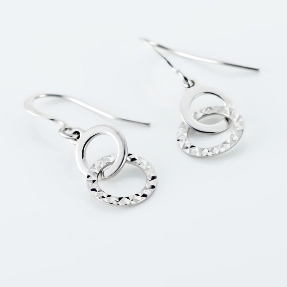 Boucles D'oreilles Pendantes Argent Blanc - Pendantes Femme | Marc Orian