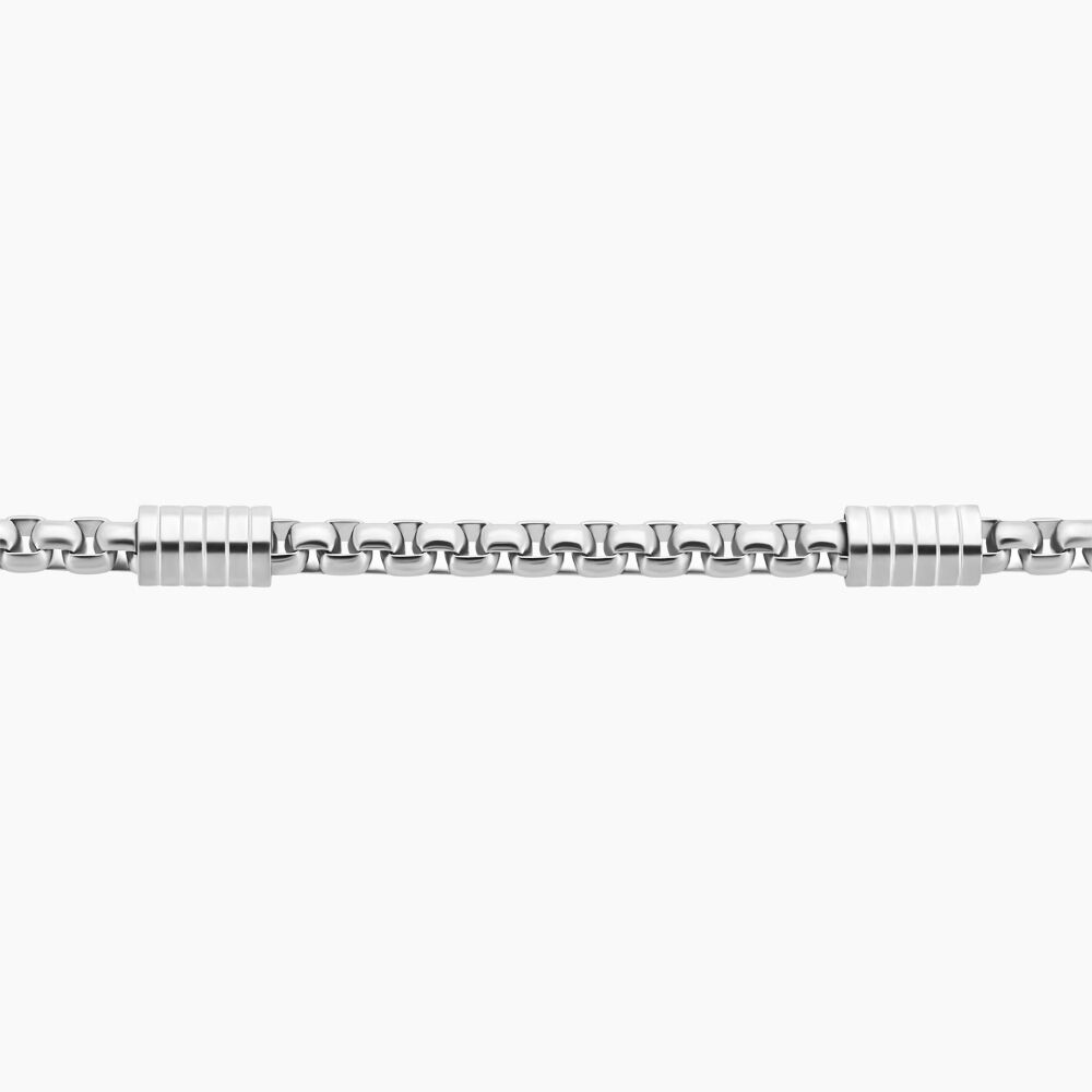 Bracelet Maille Oldrik Acier Blanc - Bracelets mailles Homme | Marc Orian