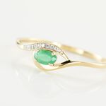 Bague Emotion Or Jaune Emeraude Diamant - Bagues vintage Femme | Marc Orian