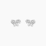 Boucles D'oreilles Puces Suna Argent Blanc Oxyde De Zirconium - Puces Femme | Marc Orian