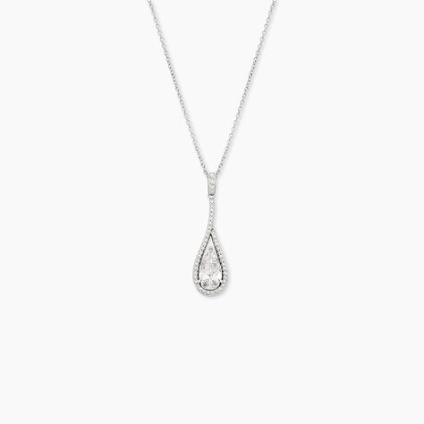 Collier Elorah Argent Blanc Oxyde De Zirconium - Colliers avec pierres Femme | Marc Orian