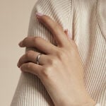 Alliance Aphroditia Demi Jonc Bombe Platine Blanc - Alliances duo Unisex | Marc Orian
