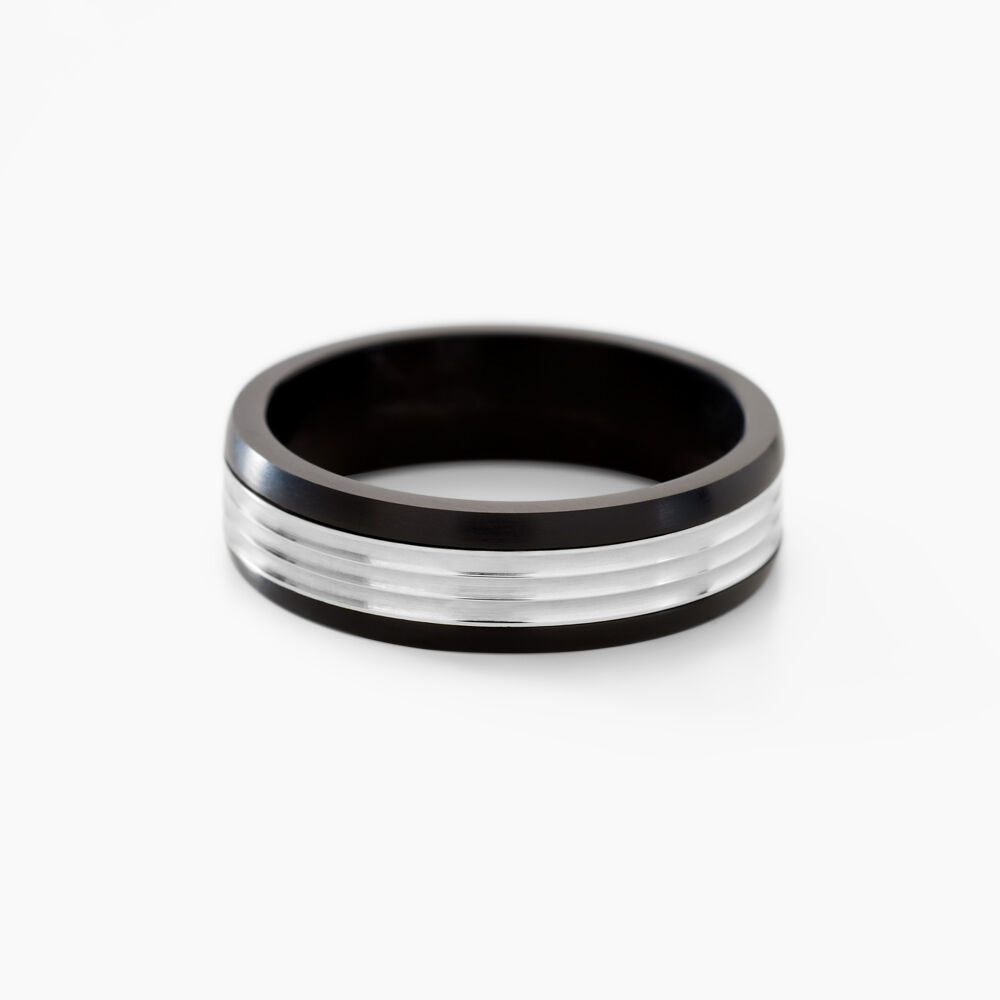 Bague Christell Acier Blanc - Bijoux fantaisie Homme | Marc Orian