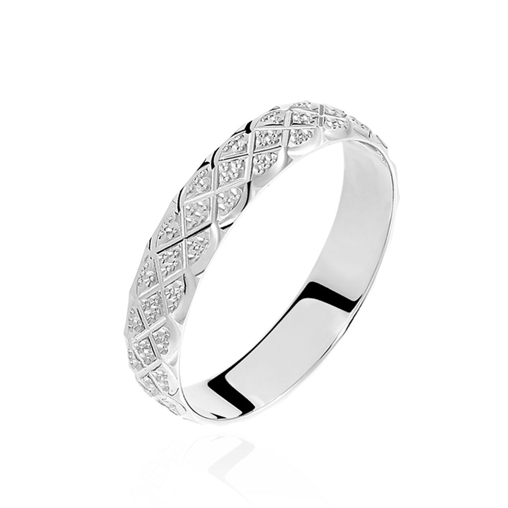 Alliance Ginny Ruban Plat Or Blanc - Alliances duo Unisex | Marc Orian