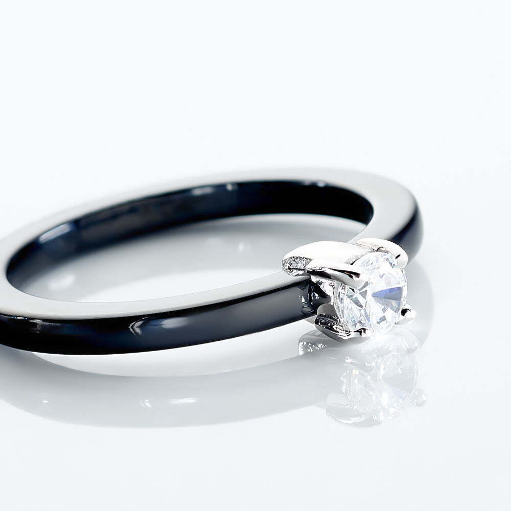 Bague Solitaire Nigelia Argent Blanc Oxyde De Zirconium - Bijoux fantaisie Femme | Marc Orian